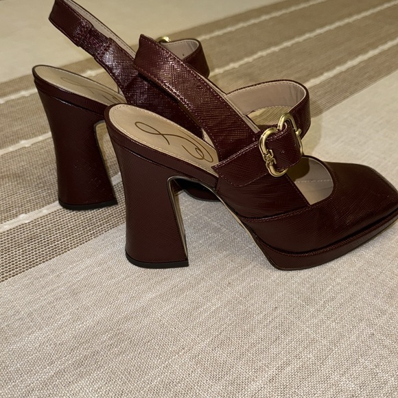 Sam Edelman size 6 square toe sling back pumps - Picture 5 of 8